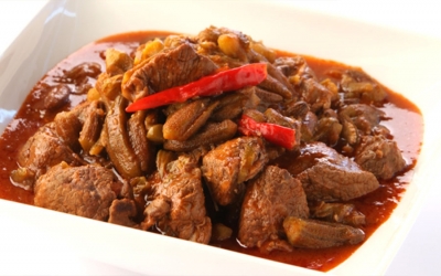 مرق البامية واللحم