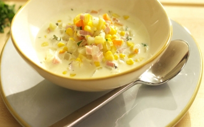 شوربة الذرة والكريما